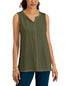 Karen Scott Split Neck Sleeveless Tunic